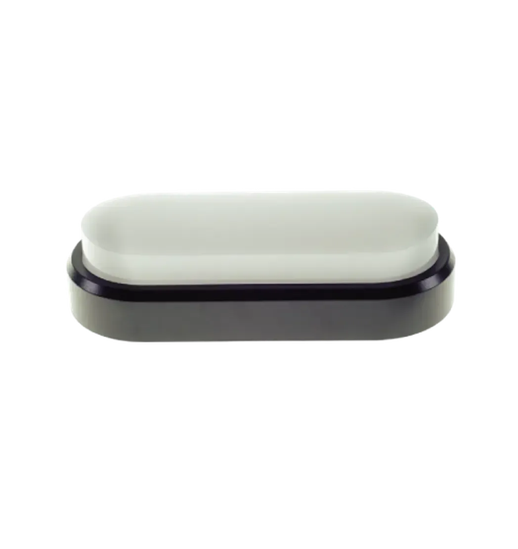 SOVSENLEDBLWHCW - Bulkhead LED Microwave Sensor Bl/Wh Cool White 1400LM Oval