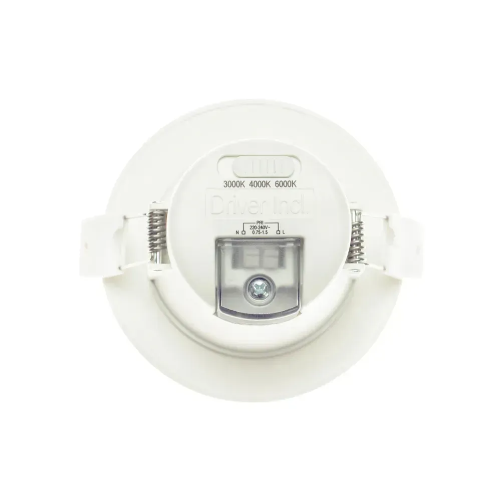 SPVC White Downlight 7W, 10W, 14W, CCT Dimmable, IP44 PVC - back view