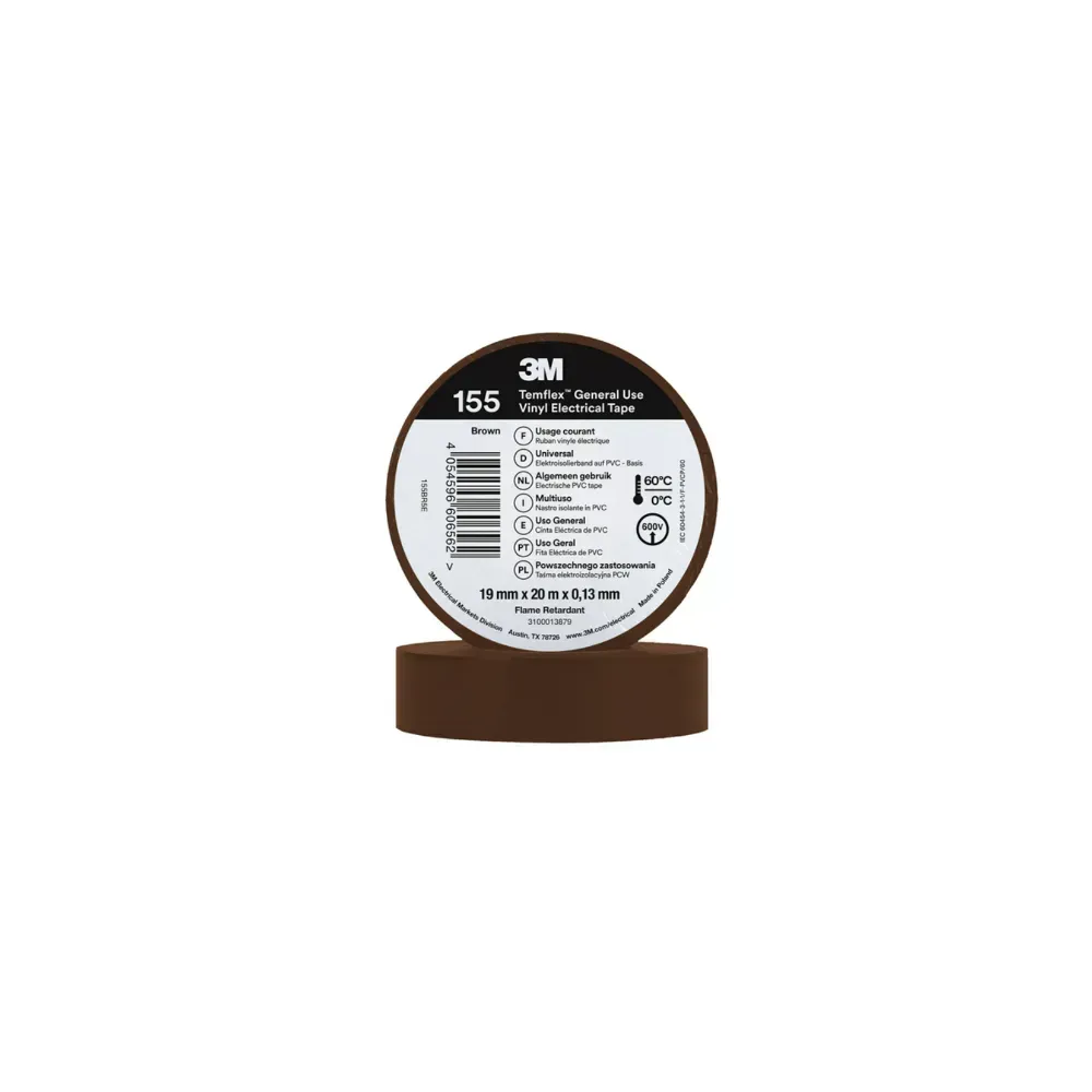 3M Temflex brown electrical insulating tape 19mm x 20m
