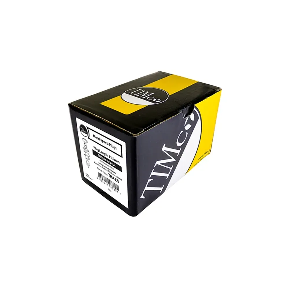 Timco TBAZS metal speed plugs and screws in 100-piece box