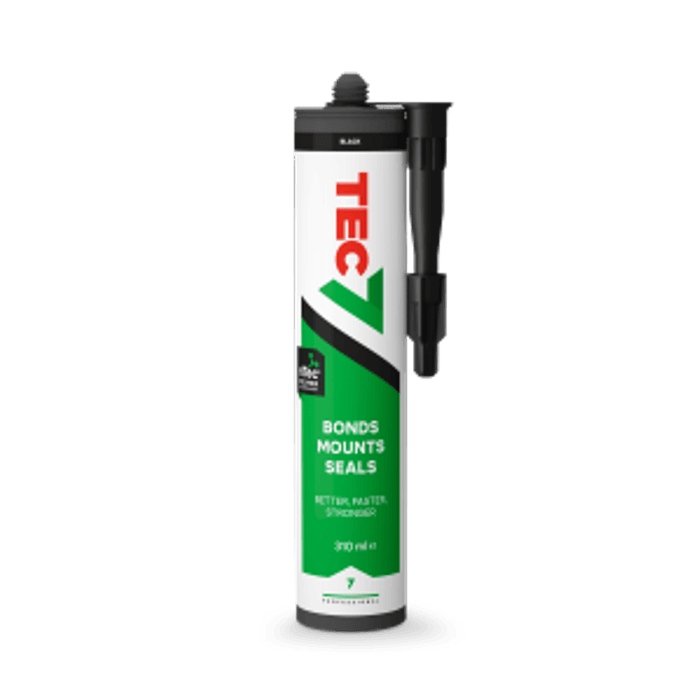 Tec7 black adhesive and sealant cartridge 310ml ideal for construction