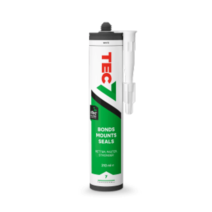 Tec7 white glue mount and seal cartridge 310ml RAL 9016