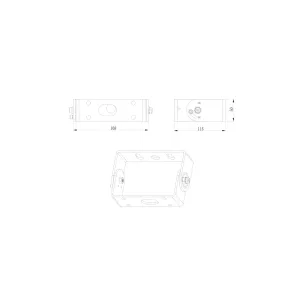 Luxus Universal Lighting Small Wall Bracket 168x115x50mm