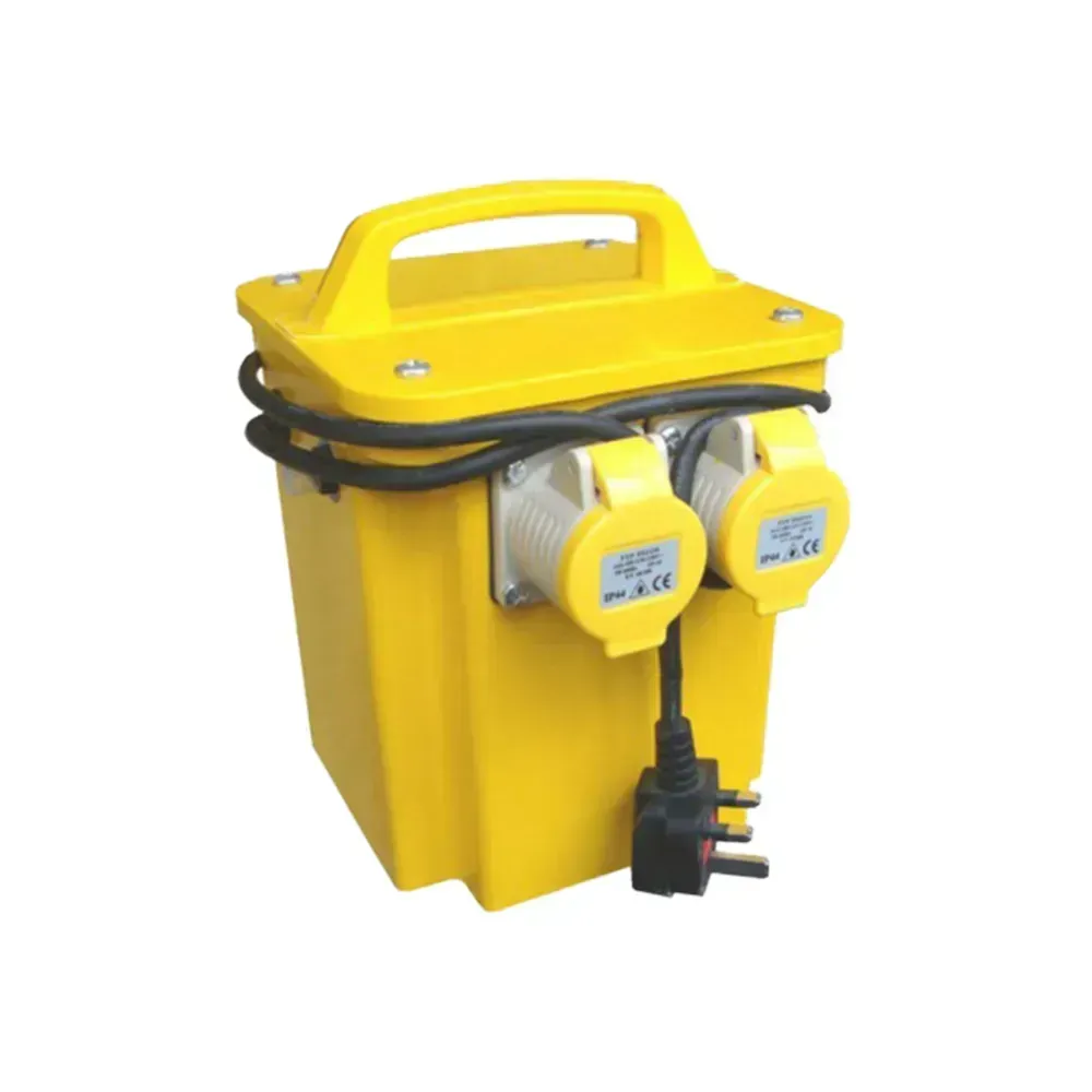 3kVA power tool transformer, 220V input, 110V output, carry handle.