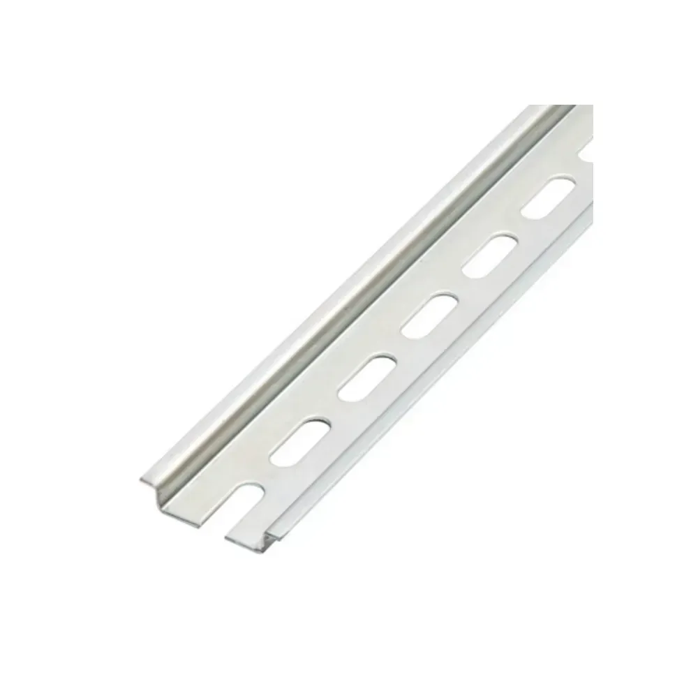 Top Hat slotted DIN rail TS35F 1 metre steel mounting rail