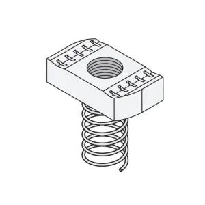 Unistrut 12mm long spring channel nut zinc plated M12 for P1000 channel