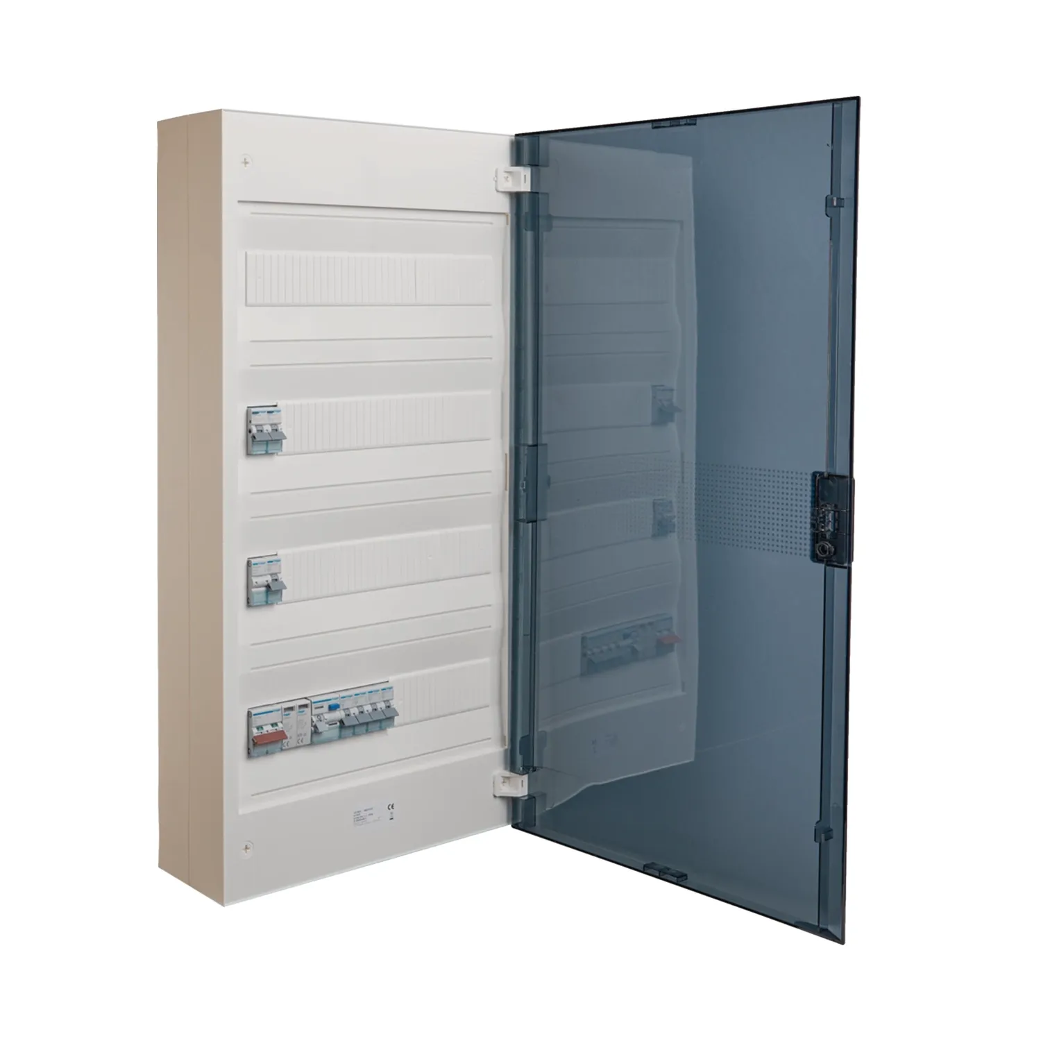 Hager Vega 4-Row 72-Module Surface Consumer Unit SPD 63A - Transparent Door