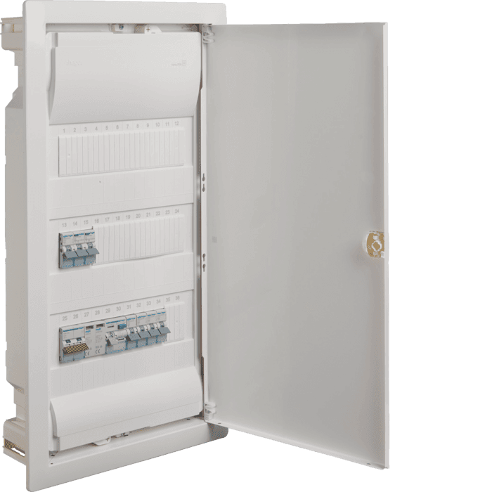 3 Row 36 Module Consumer Unit with Surge Protection and Circuit Breakers