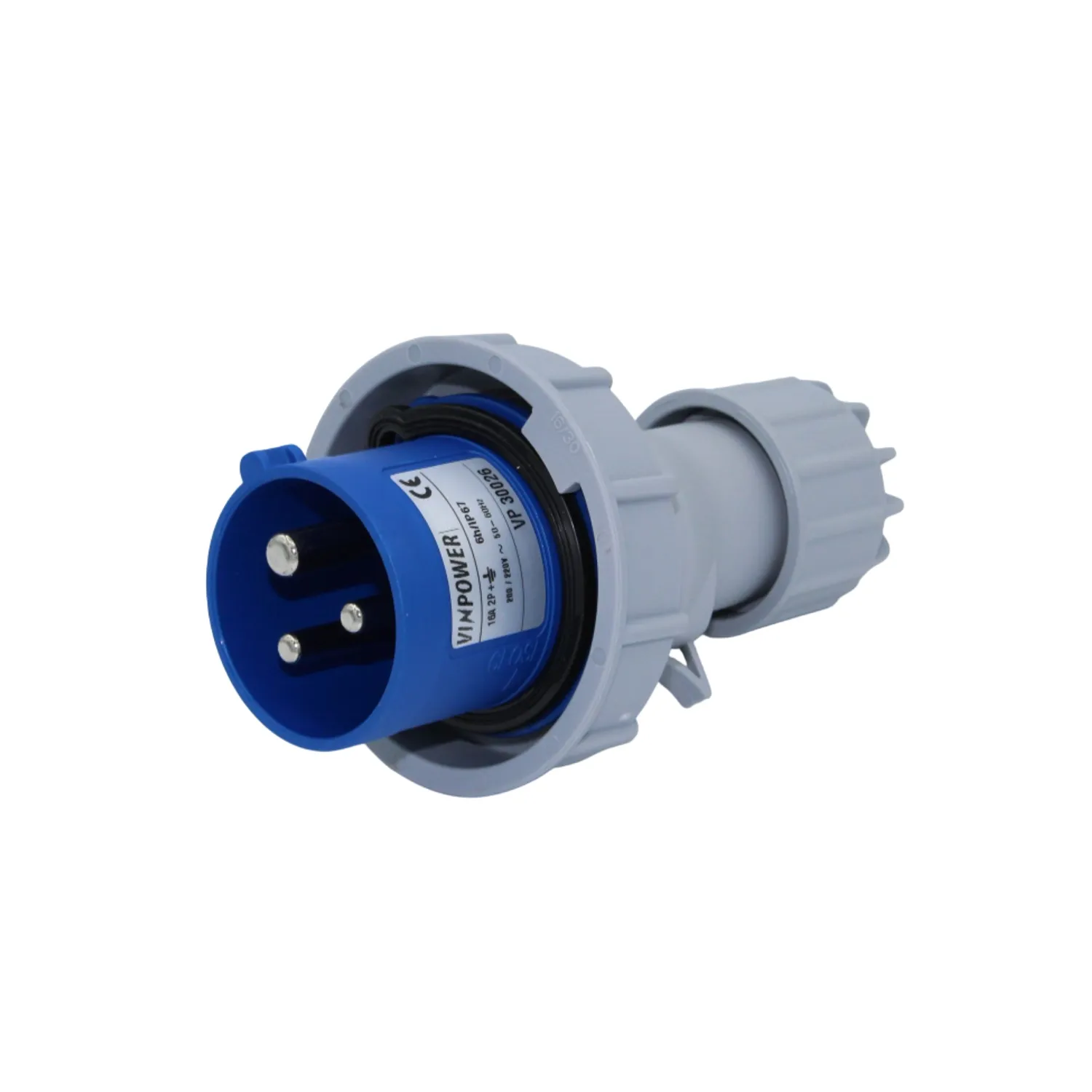 Vinpower Industrial Plug 16A 3-Pin IP67