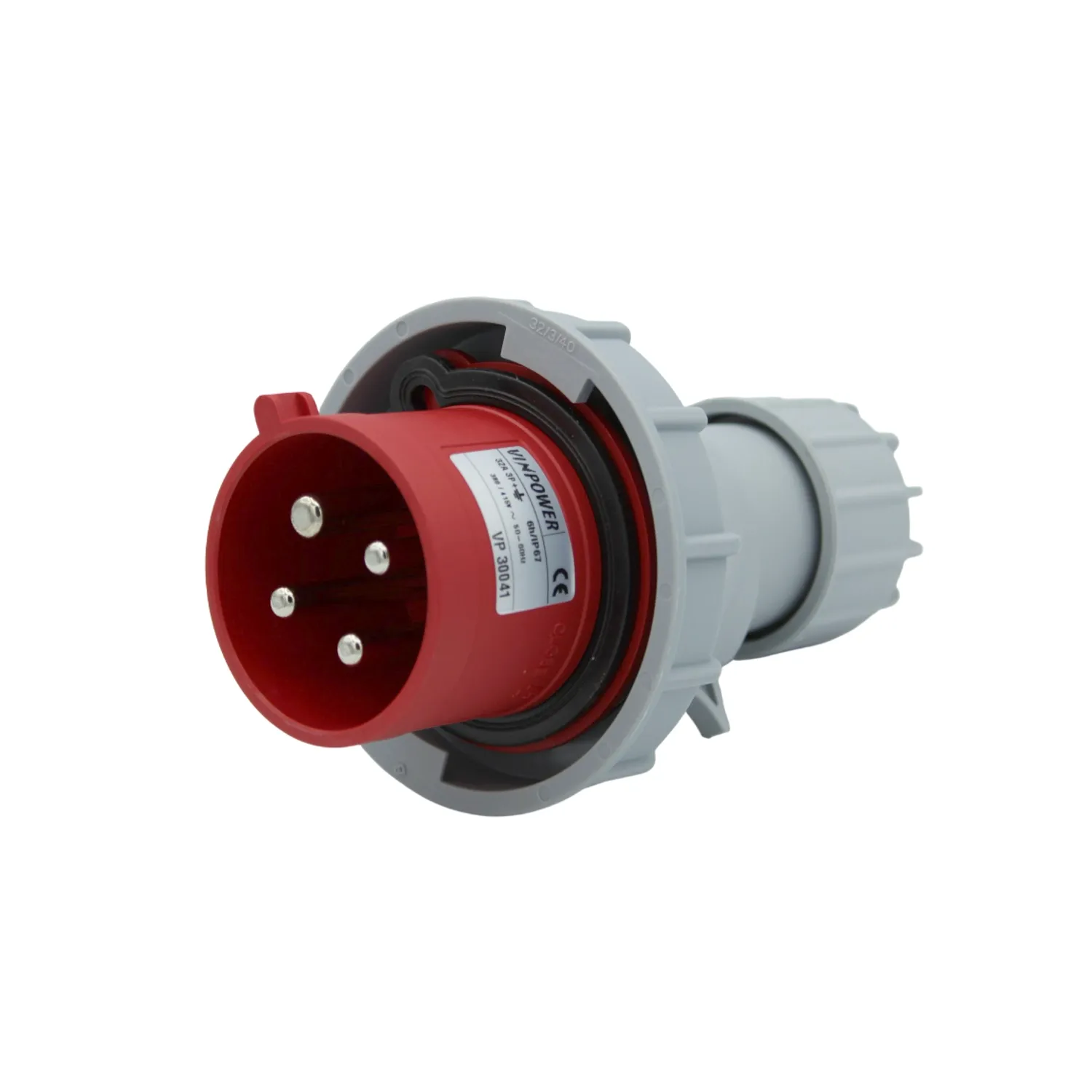 Vinpower Industrial Plug 32A 4-Pin IP67