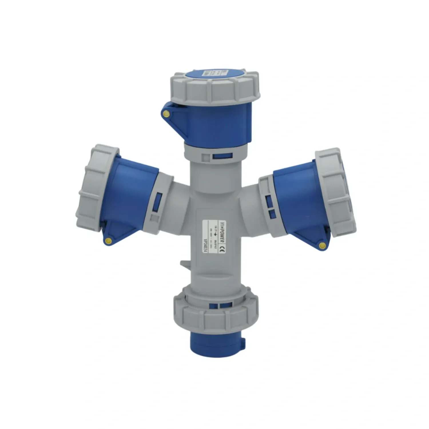 Vinpower 16A 2P+E industrial multiple outlet socket IP67