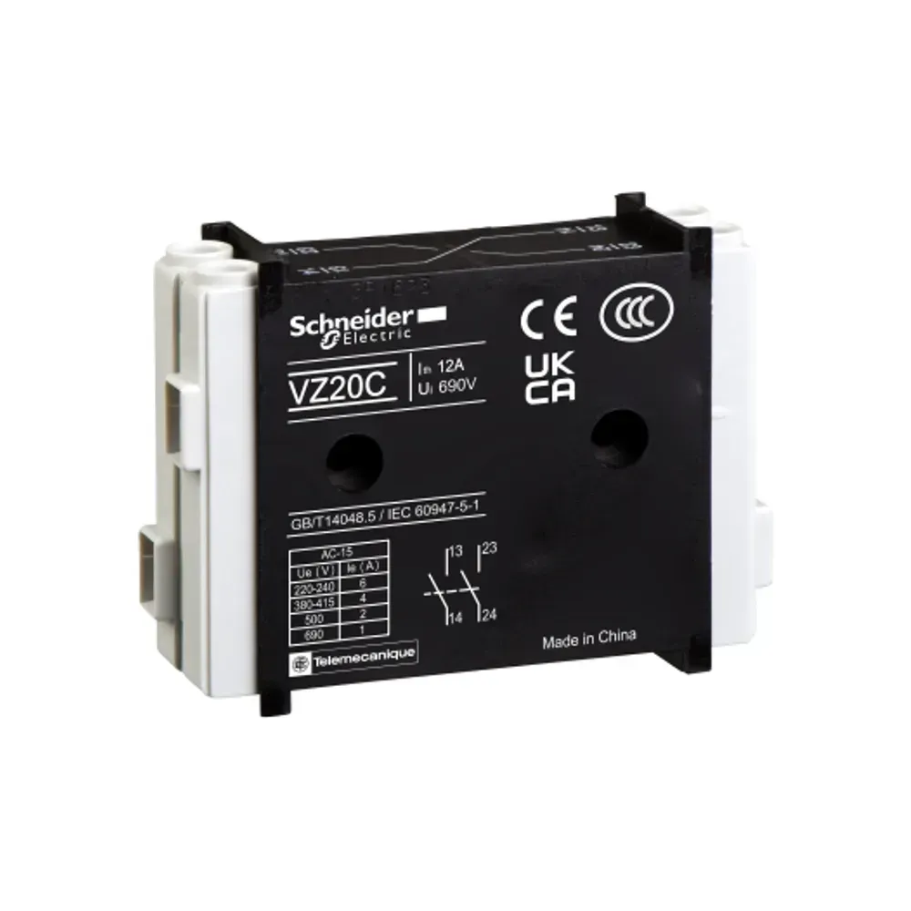 Telemecanique VZ20 2NO Auxiliary Contact Block for TeSys VC Vario Switches