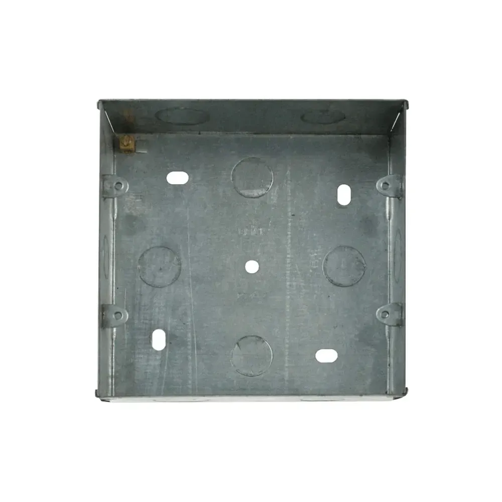 Click Essentials WA512 2 Tier 47mm galvanised steel K.O. box front view