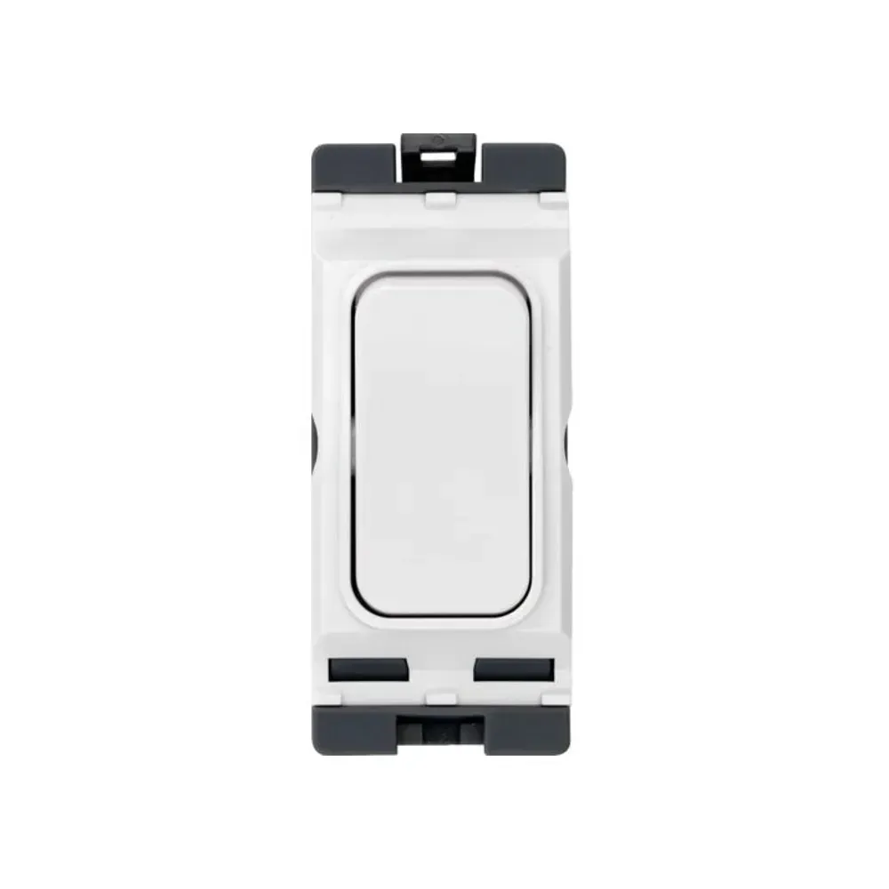 Hager 20A 2-Way Single Pole Grid Switch in white