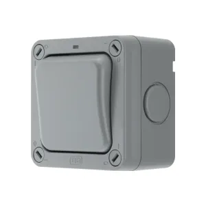 BG WP12-02 Waterproof Grey IP66 Outdoor 1G 2 Way Switch