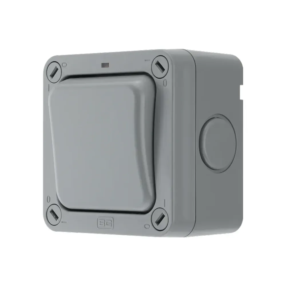 BG WP12-02 Waterproof Grey IP66 Outdoor 1G 2 Way Switch