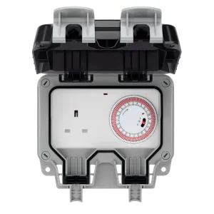 IP66 rated, waterproof socket, time controlled, 13A.