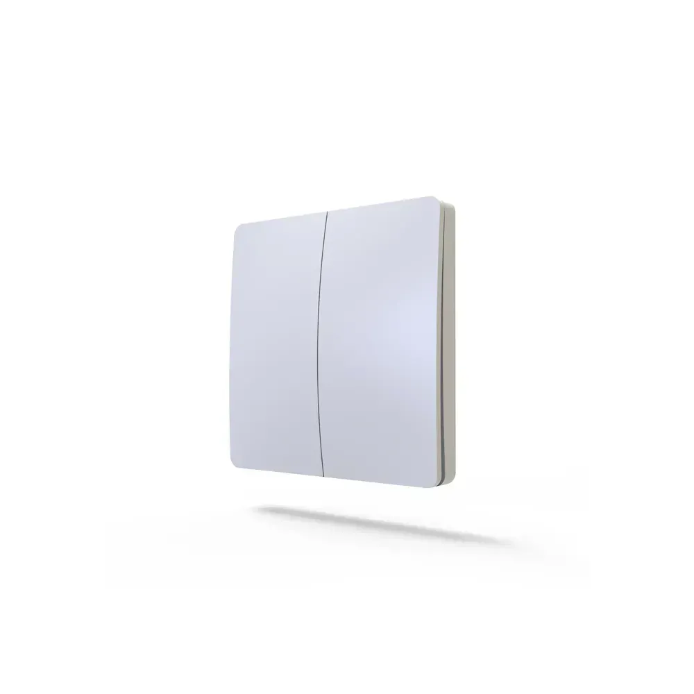 Ener-J 2 Gang Dimmable White Wireless Kinetic Switch
