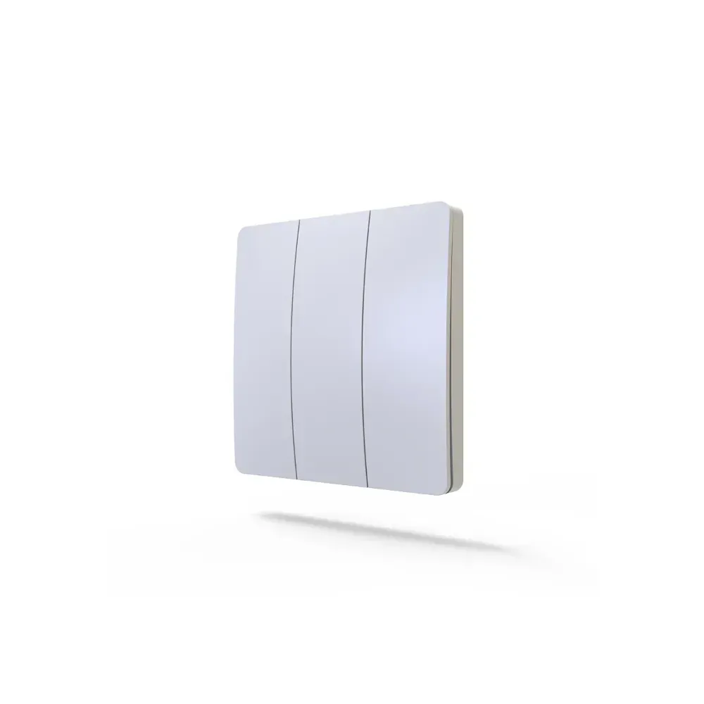 Ener-J 3 Gang Dimmable White Wireless Kinetic Switch