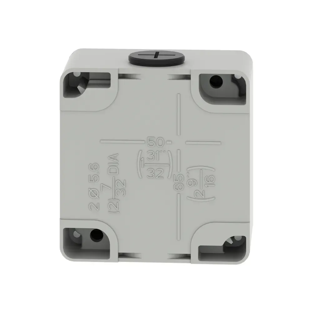 Schneider Control Station 2 Way Metal 49mm Deep back view