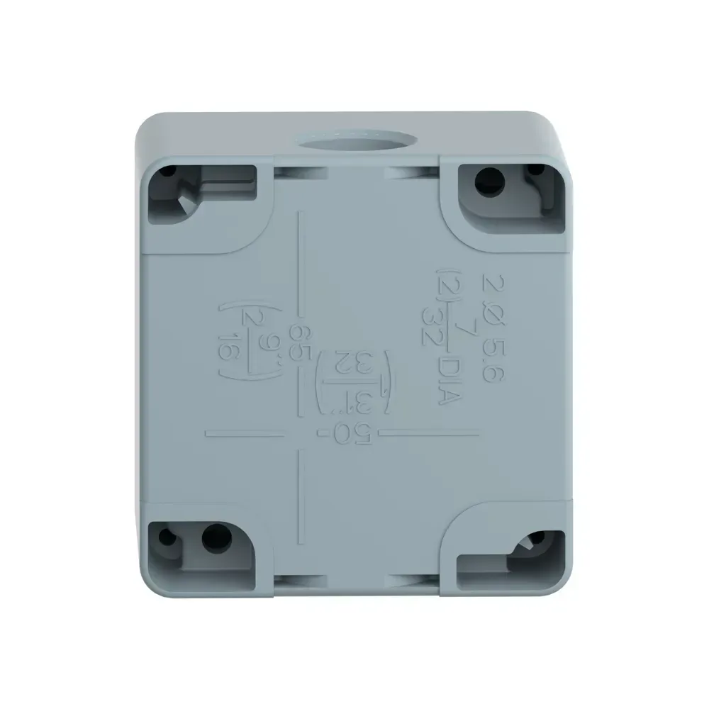 Telemecanique Empty Metal Control Station 49mm - 2 Holes XAP M1202H29 back view