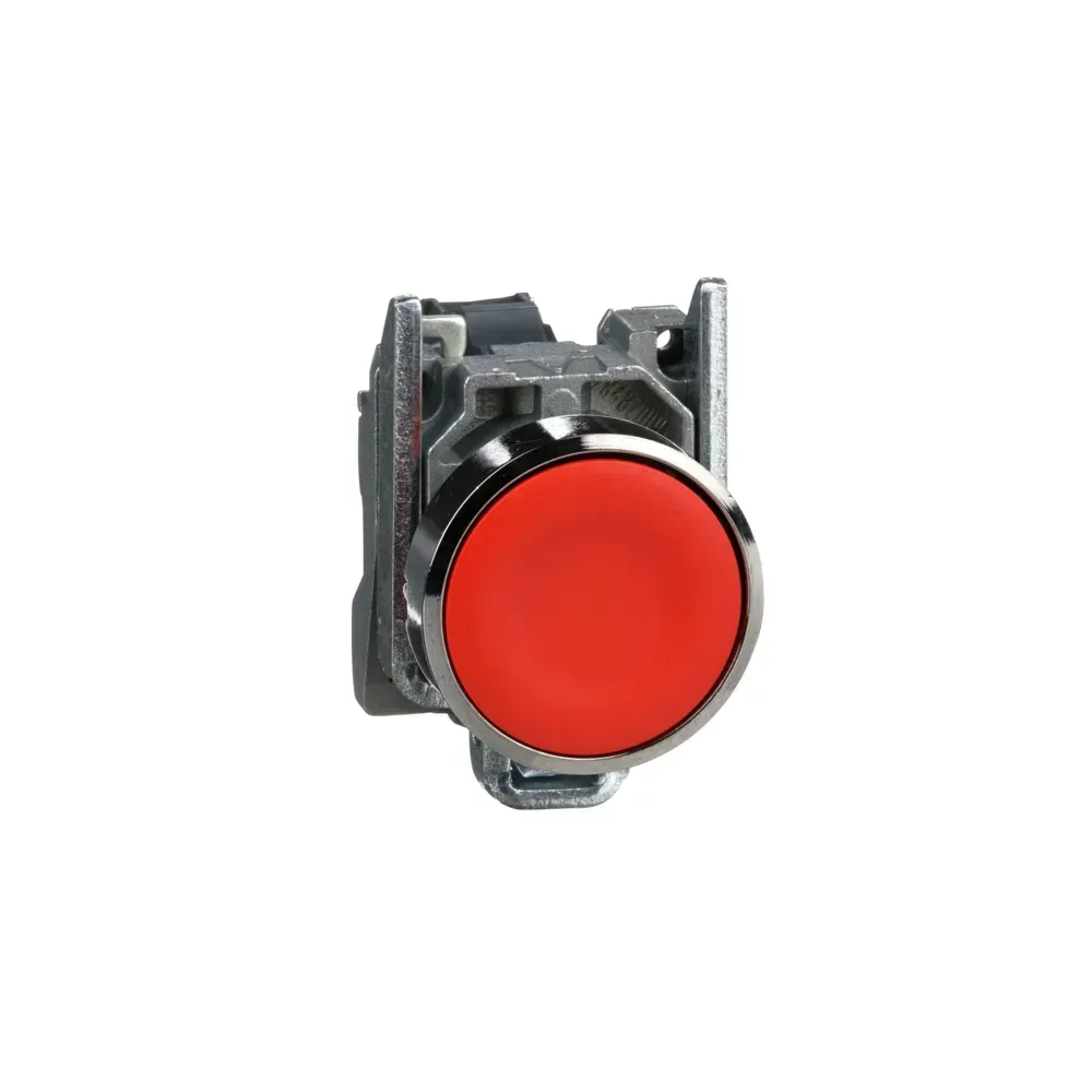 Telemecanique Red Pushbutton Flush 1 N/O Panel Mounted XB4 BA42 front view