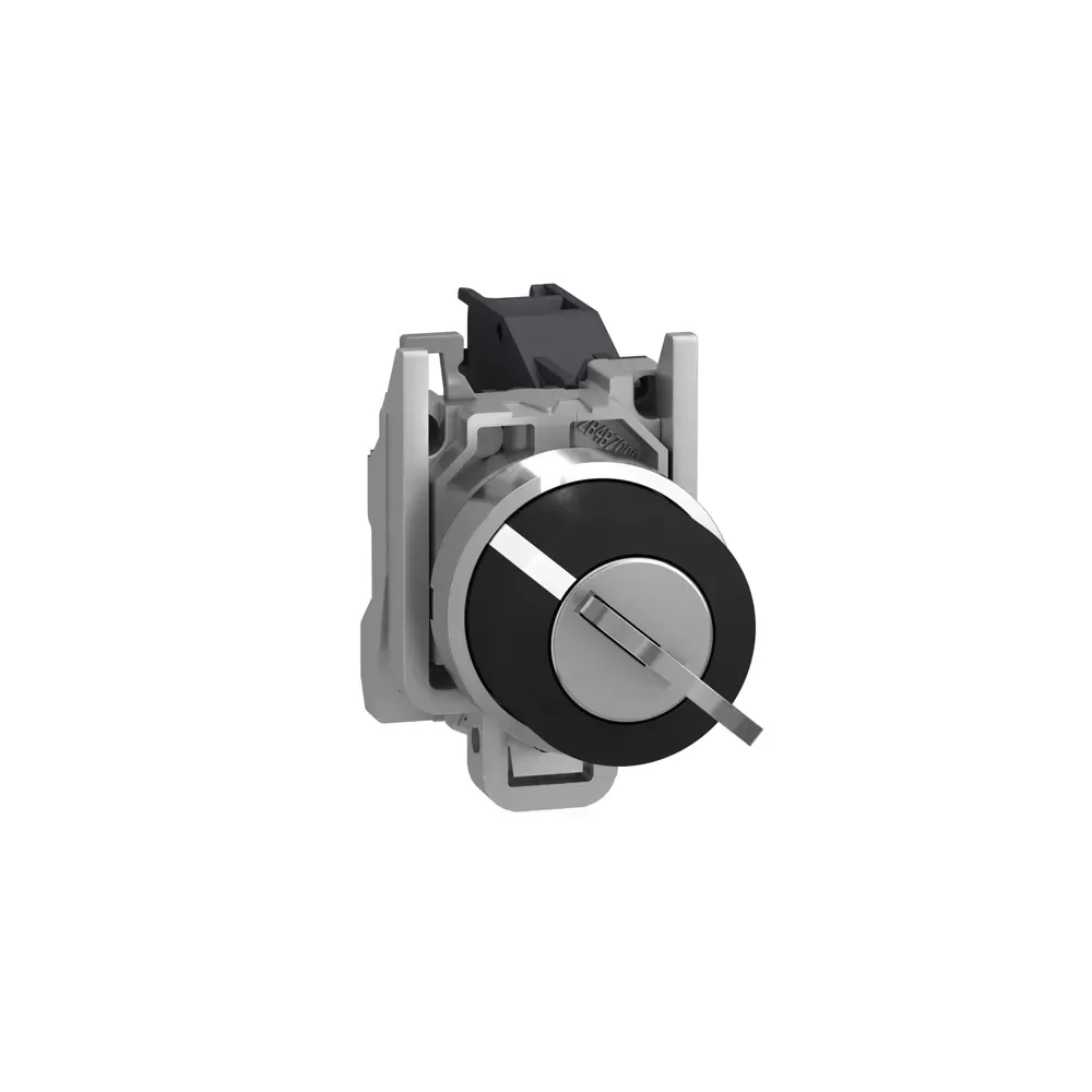 Telemecanique Xb4bg21 Black Selector Key Switch 2 Position 1 N/O front view