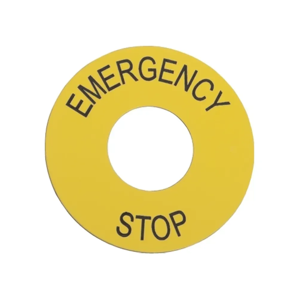 Schneider Harmony ZB2BY9330 Emergency Stop Legend Plate 60mm