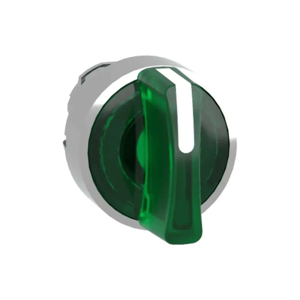 Telemecanique 22mm Green Illuminated 3 Position Selector Switch