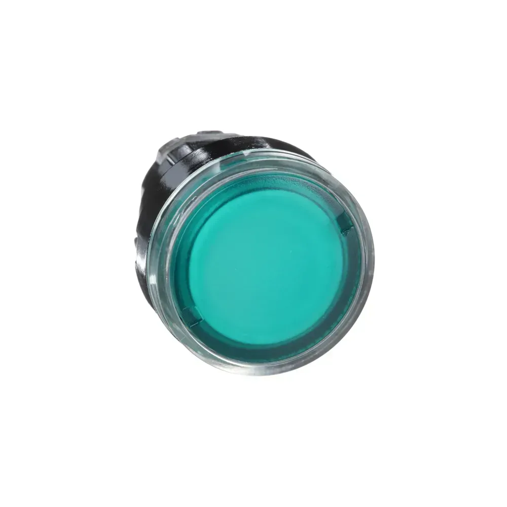 Telemecanique Zb4bw33 Green Illuminated Push Button Panel Mounted front view