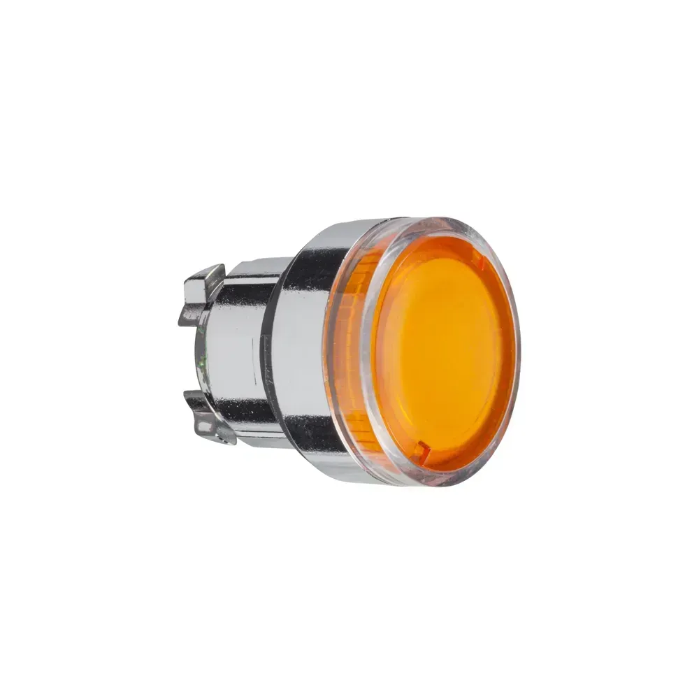 Telemecanique Zb4bw35 Orange Illuminated Pushbutton Head 22mm side view