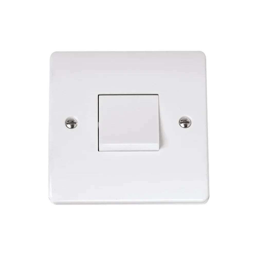 Click Curva 3 pole isolator switch white CCA021 front view