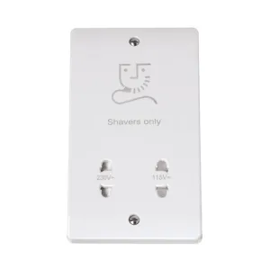 Click Curva dual voltage shaver socket white CCA100 front view