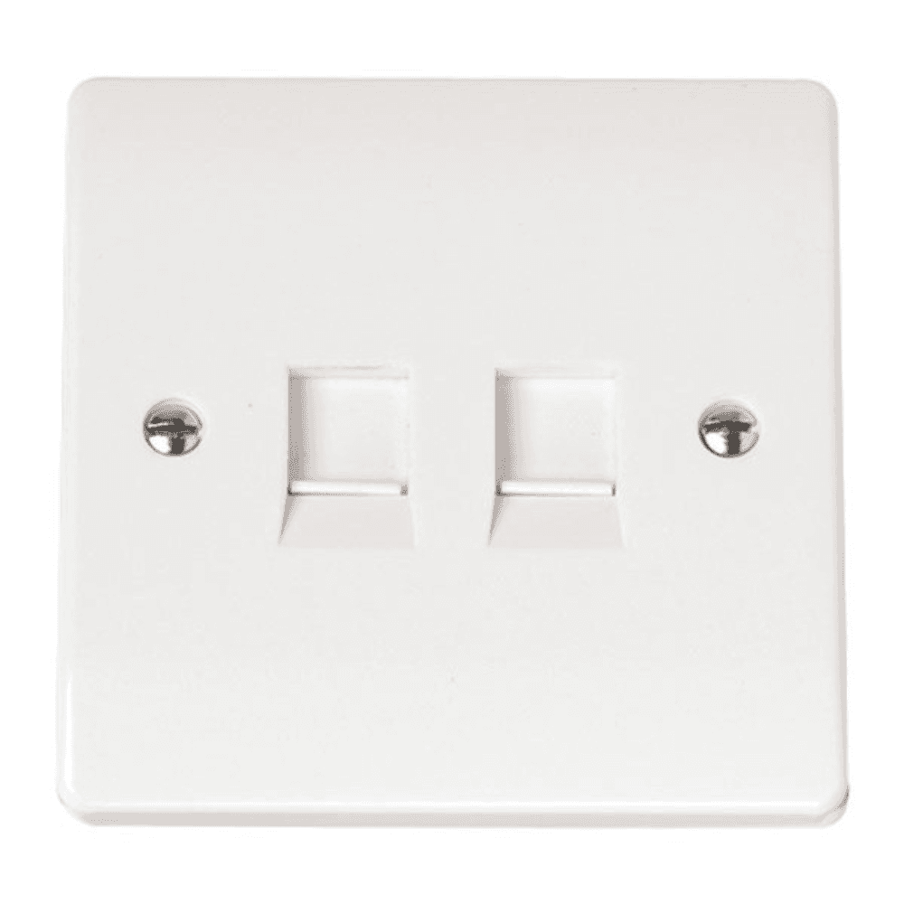 Click Cma118 Mode Double Rj45 White Pvc Data Outlet 1 Large