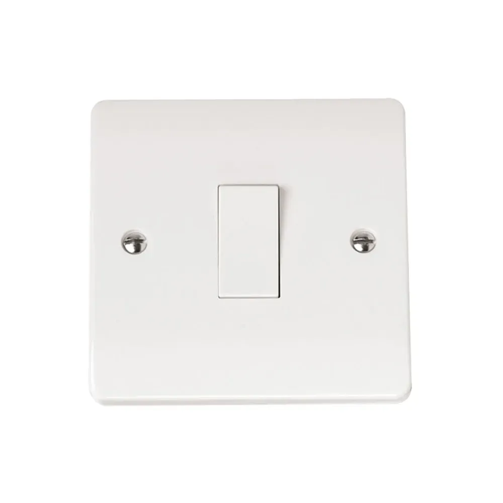 Click Mode 10A 1-gang 2-way switch polar white finish