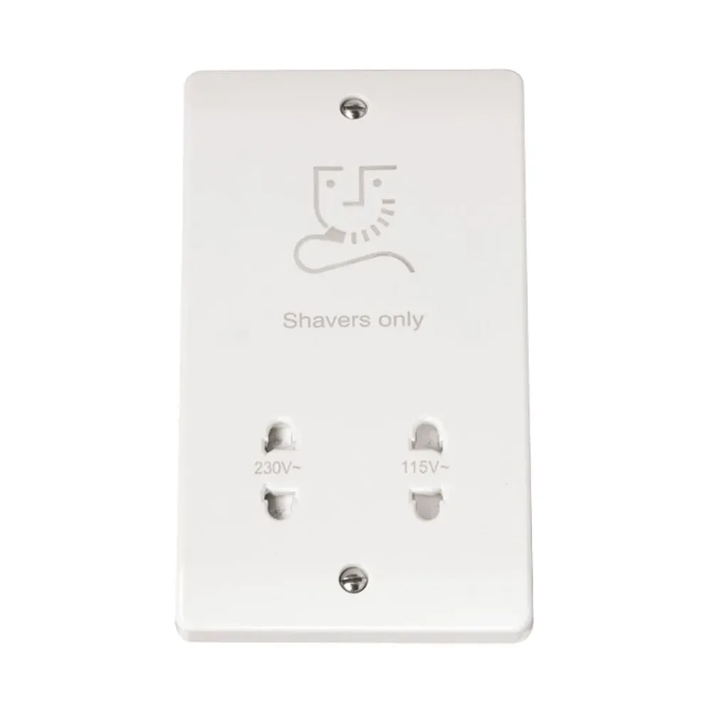 Click Mode CMA100 dual voltage shaver socket 115V/230V polar white