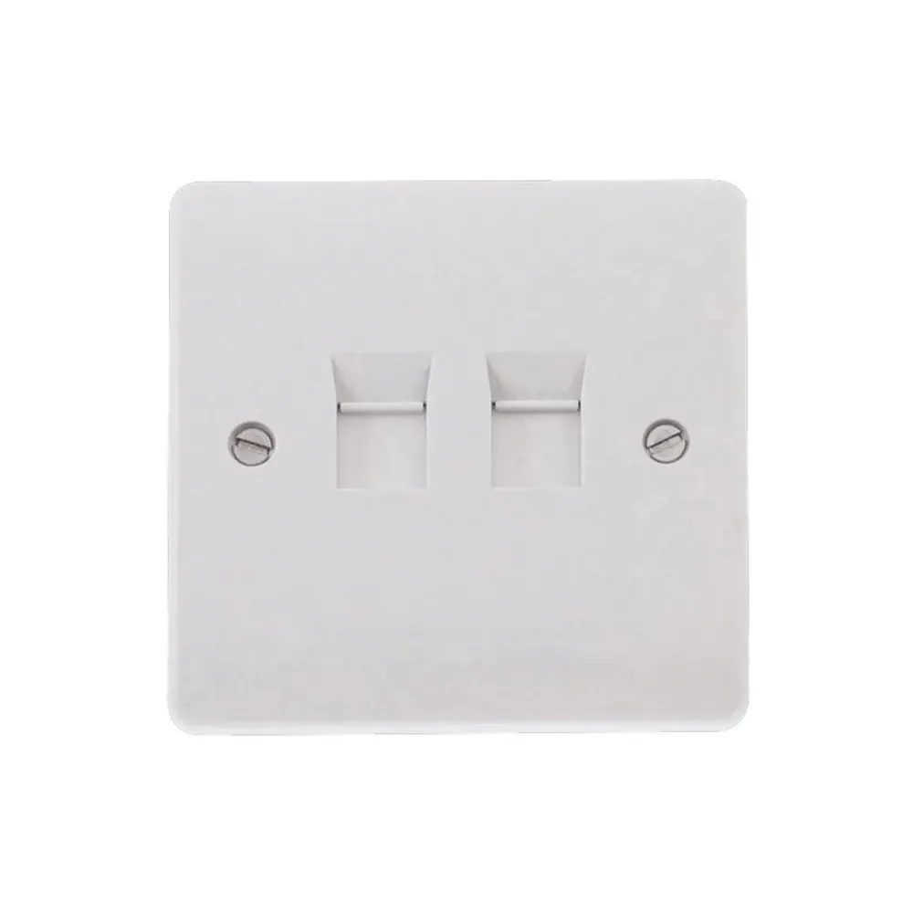 Click Mode CMA132 Cat5e twin RJ45 data socket white finish