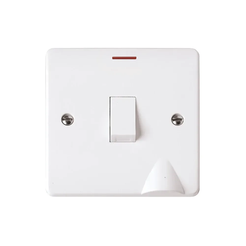 Click Mode CMA2023 20A double pole switch with LED indicator white finish