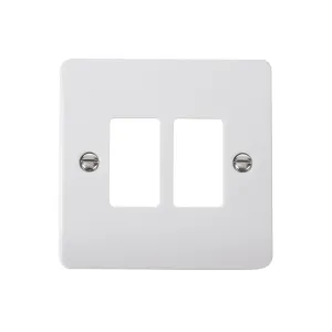Click CMA20402 2-gang GridPro frontplate polar white finish