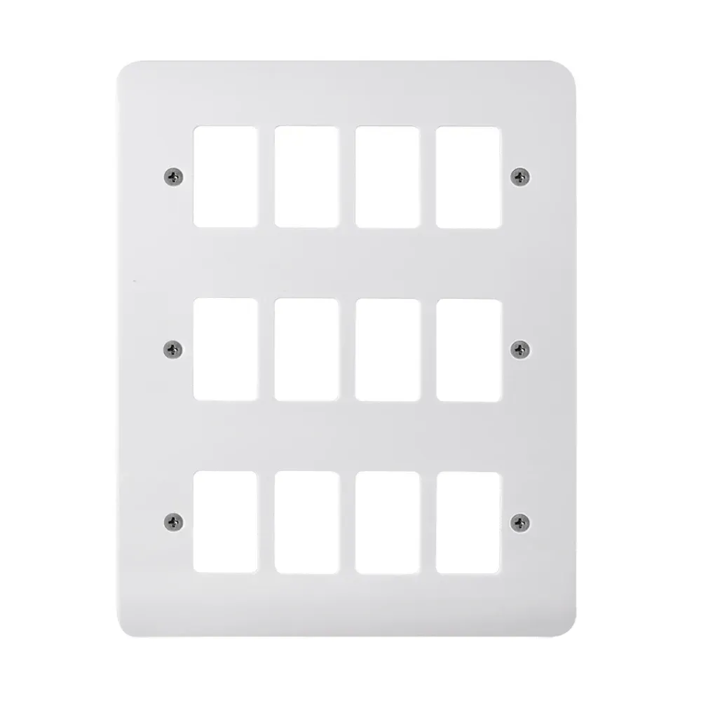 Click CMA20512 12-gang GridPro frontplate polar white