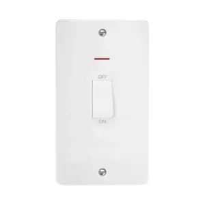 Click CMA2503 50A double pole switch white rocker