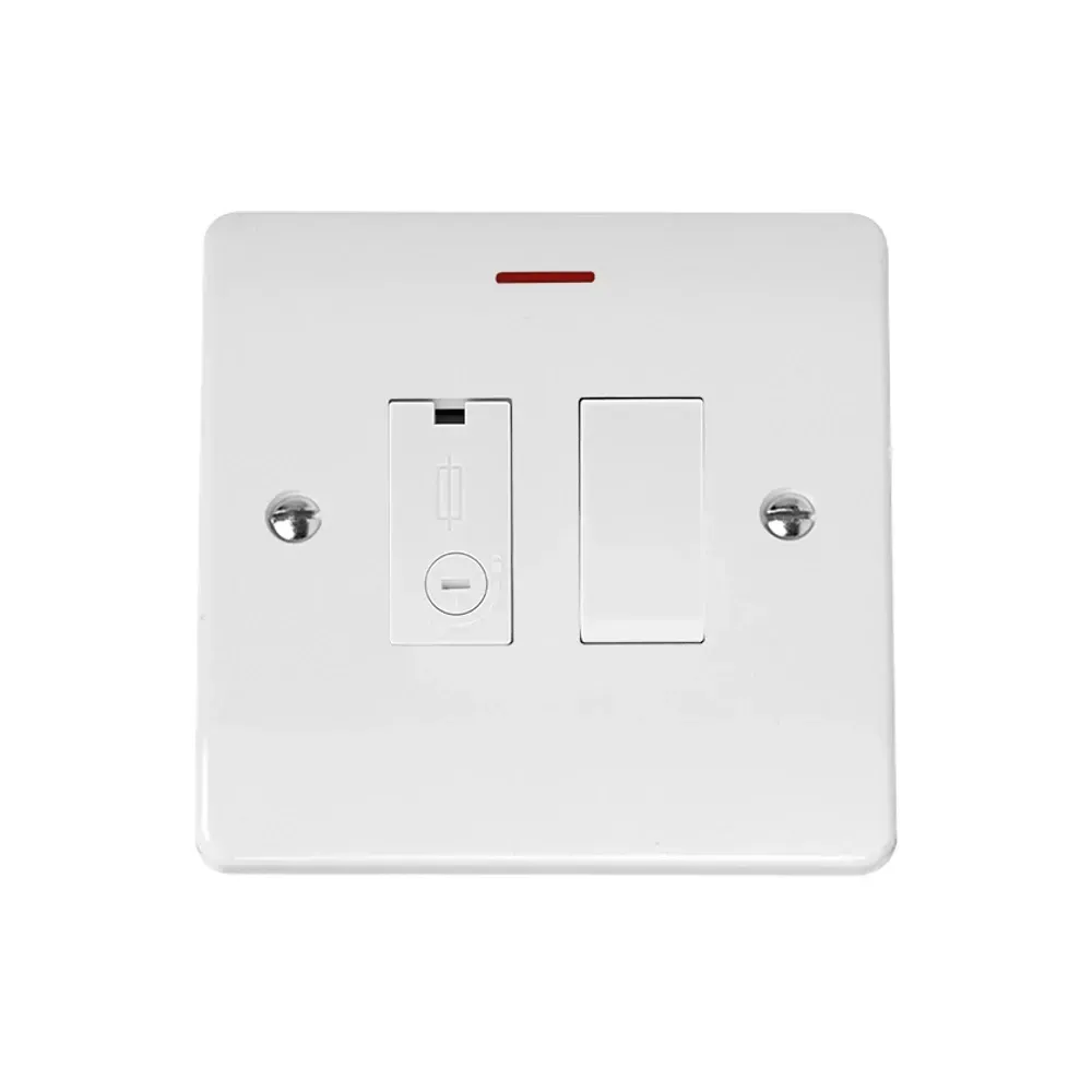Click CMA2652 13A lockable FCU white front plate