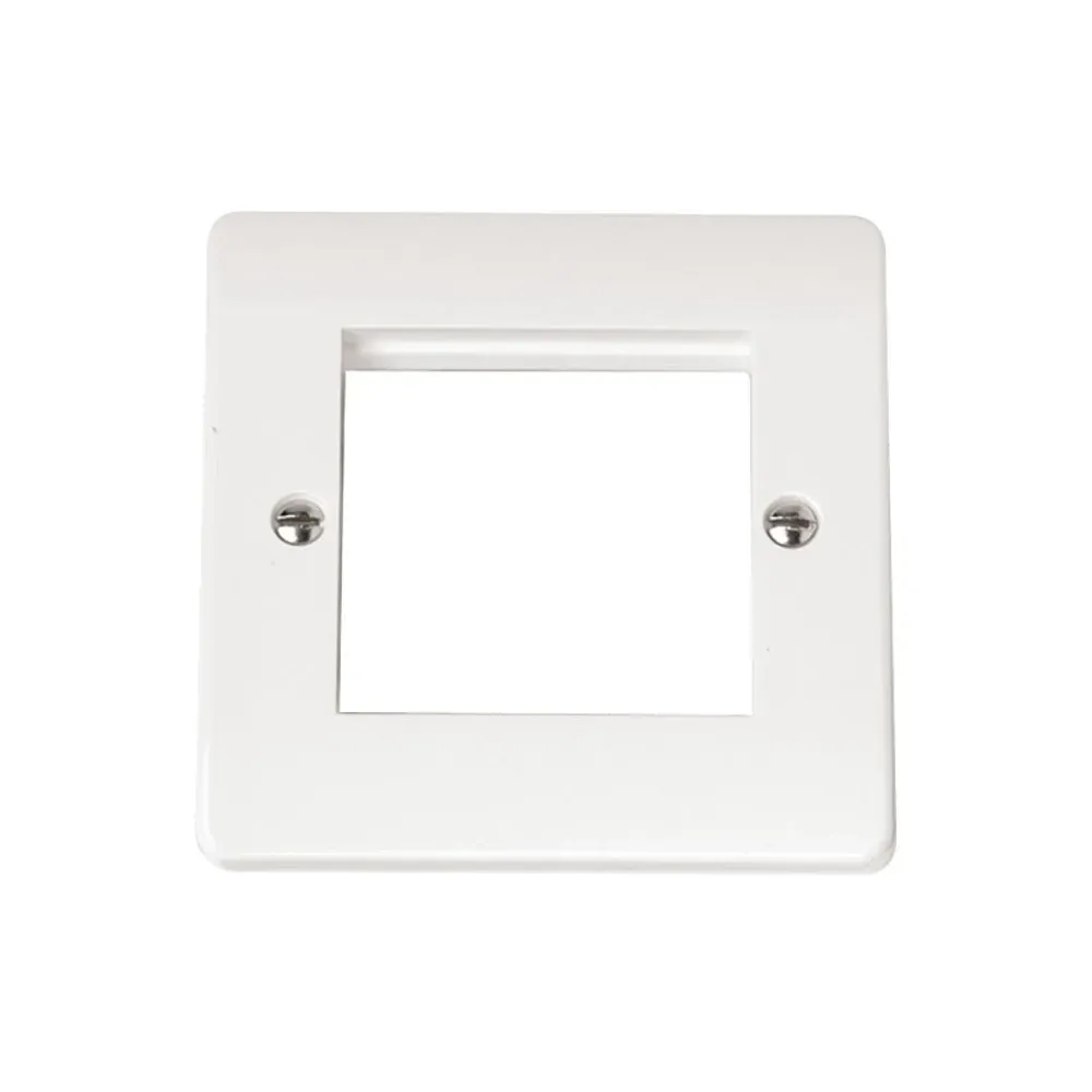 Click CMA311 1-gang unfurnished media plate polar white