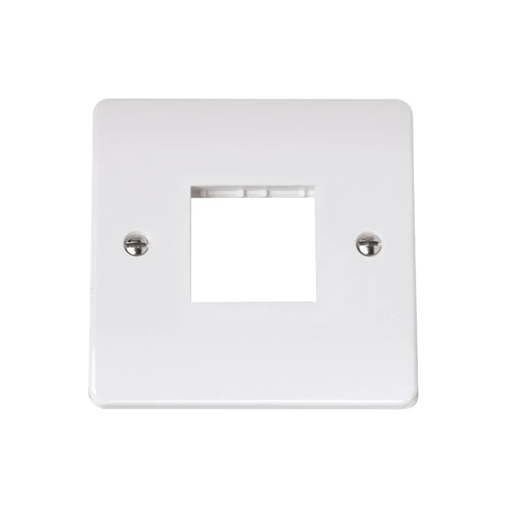 Click Mode 1-gang MiniGrid unfurnished plate 2 apertures polar white