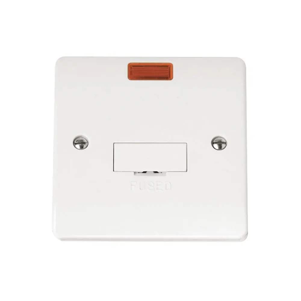 Click CMA653 13A fused connection unit with orange neon indicator