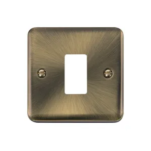 Click DPAB20401 single gang GridPro antique brass frontplate