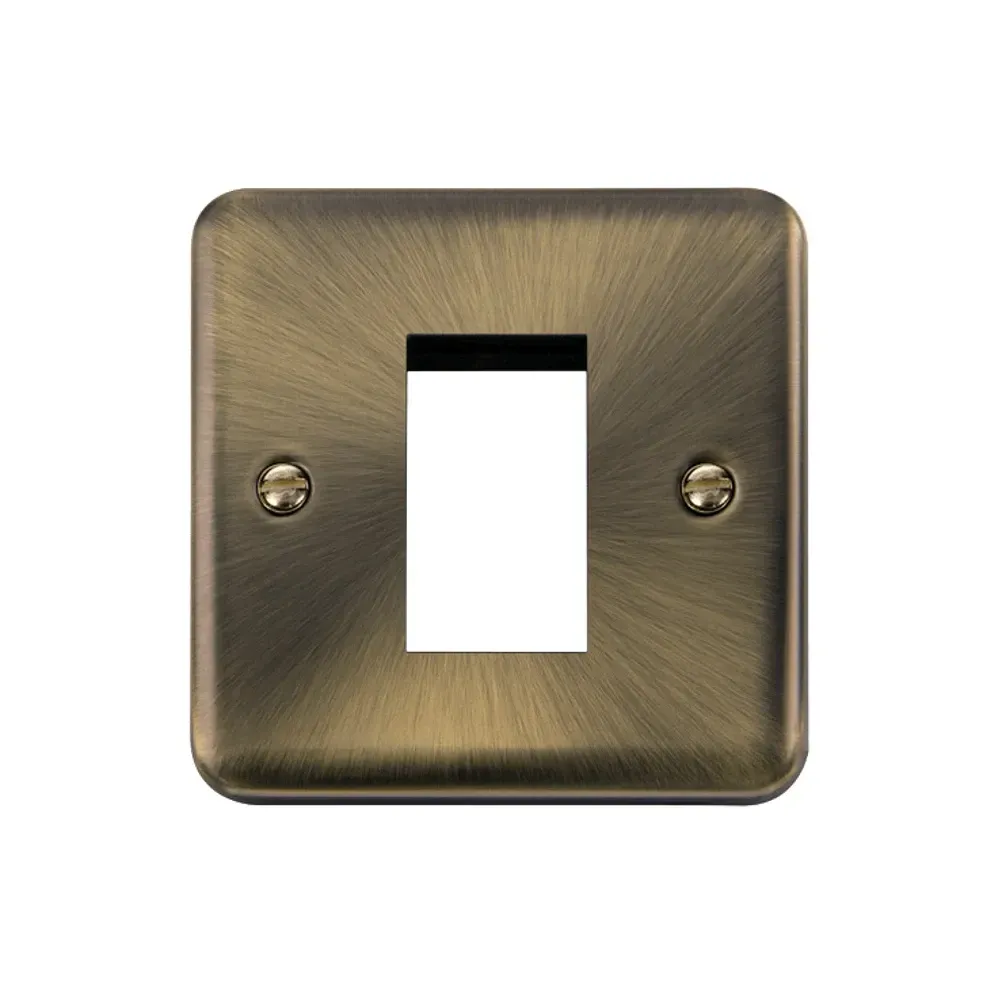 Click DPAB310 antique brass media plate front view