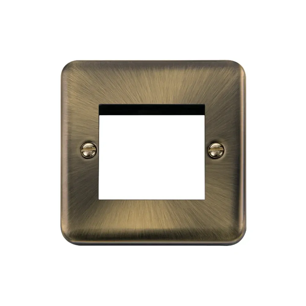 Click DPAB311 antique brass unfurnished plate front view