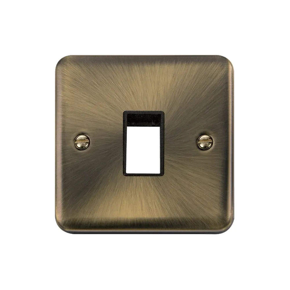 Click DPAB401BK MiniGrid single aperture antique brass plate