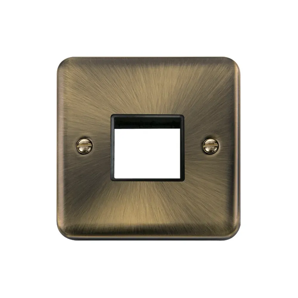 Click DPAB402BK MiniGrid dual aperture antique brass plate
